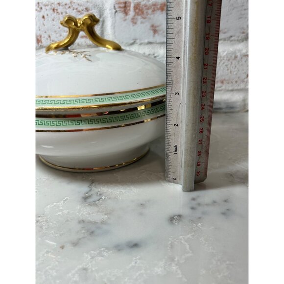 Antique Limoges D&C France L. Bernardaud & Co Covered Serving Dish Gold Accents - Picture 13 of 13